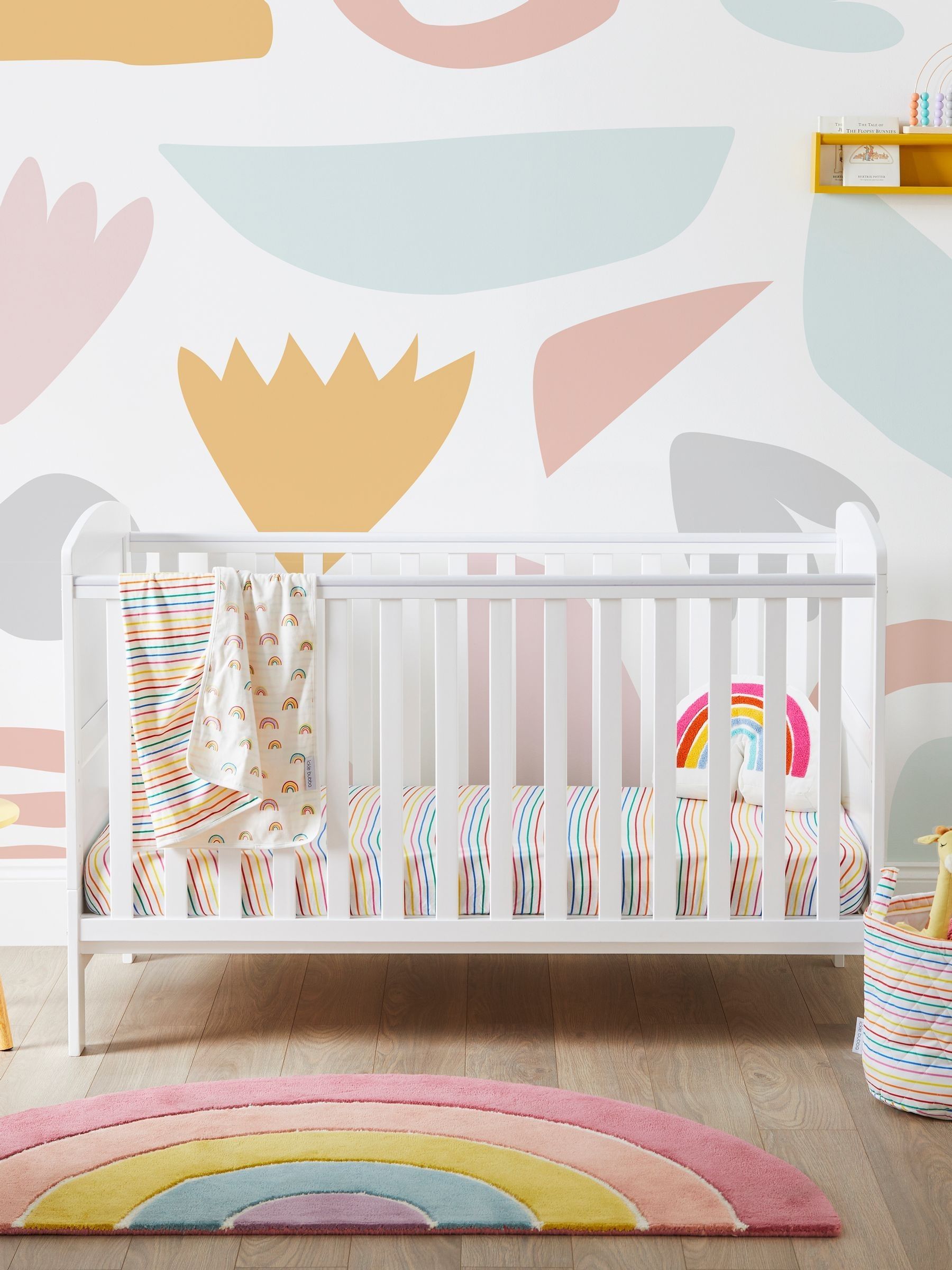 Ickle Bubba Newborn Coleby Classic Cot Bed And Fibre Mattress - White - one - Image 4