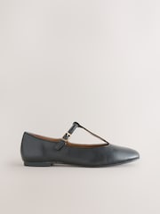 Black Forever Comfort® Round Toe T-Bar Flats - Image 7 of 9