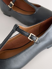 Black Forever Comfort® Round Toe T-Bar Flats - Image 8 of 9
