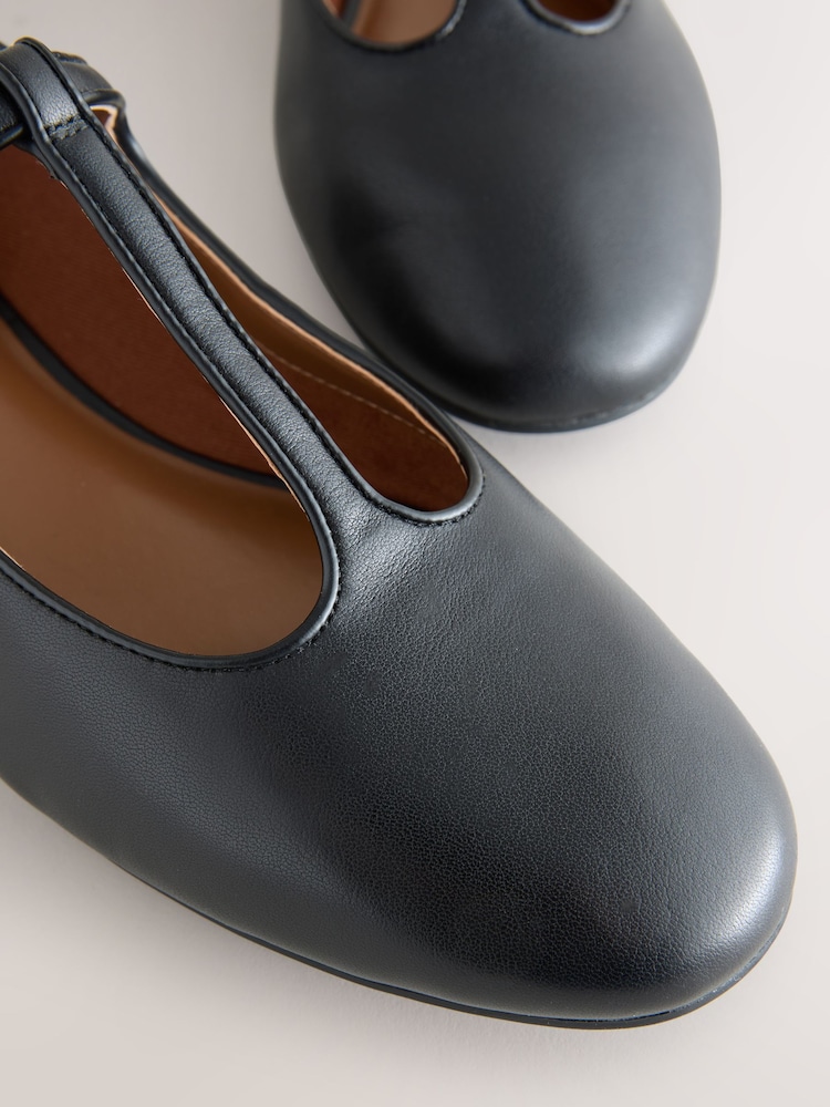 Black Forever Comfort® Round Toe T-Bar Flats - Image 9 of 9 Black Forever Comfort® Round Toe T-Bar Flats - Image 9 of 9