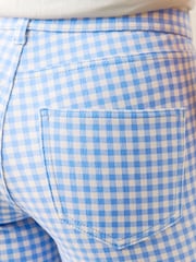 Blau, Vichy - Jersey-Leggings aus Denim mit Cropped-Fit - Bild 4 von 7