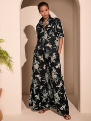 Lands' End Black Palazzo Trousers - Image 1 of 2