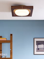 MADE.COM Wood Coffer Flush Light - Image 1 of 5