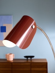 MADE.COM Chrome & Red Curve Floor Lamp - Image 2 of 5
