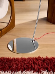 MADE.COM Chrome & Red Curve Floor Lamp - Image 3 of 5