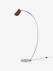 MADE.COM Chrome & Red Curve Floor Lamp - Image 5 of 5