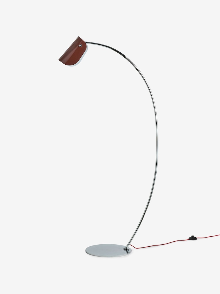 MADE.COM Chrome & Red Curve Floor Lamp - Image 5 of 5 MADE.COM Chrome & Red Curve Floor Lamp - Image 5 of 5