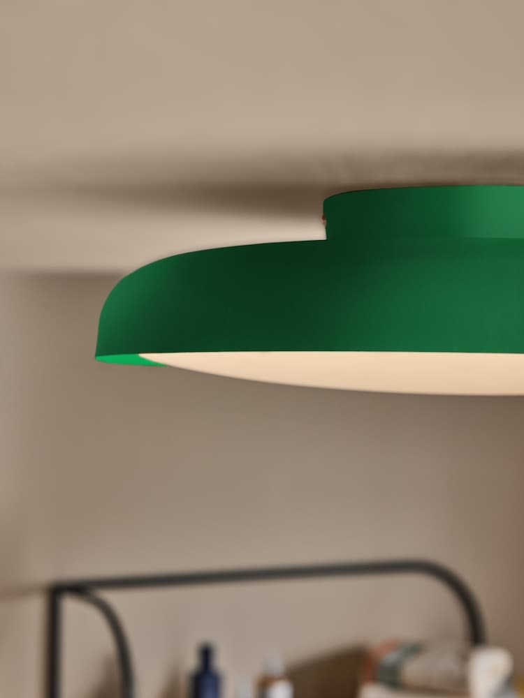 MADE.COM Green Nura Flush Bathroom Ceiling Light - Image 2 of 5
