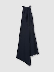 Reiss Navy Maeve Drape-Detail Sleeveless Midi Dress - Image 2 of 8