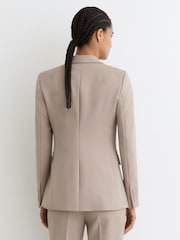 Reiss Stone Neutral Gabi Tailored Single Breasted Suit Blazer - Image 5 of 9