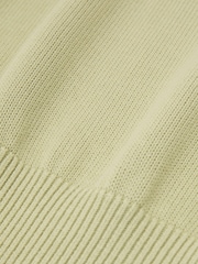 Reiss Sage Green Anita Cotton And Wool Crew-Neck Top - Image 6 of 6