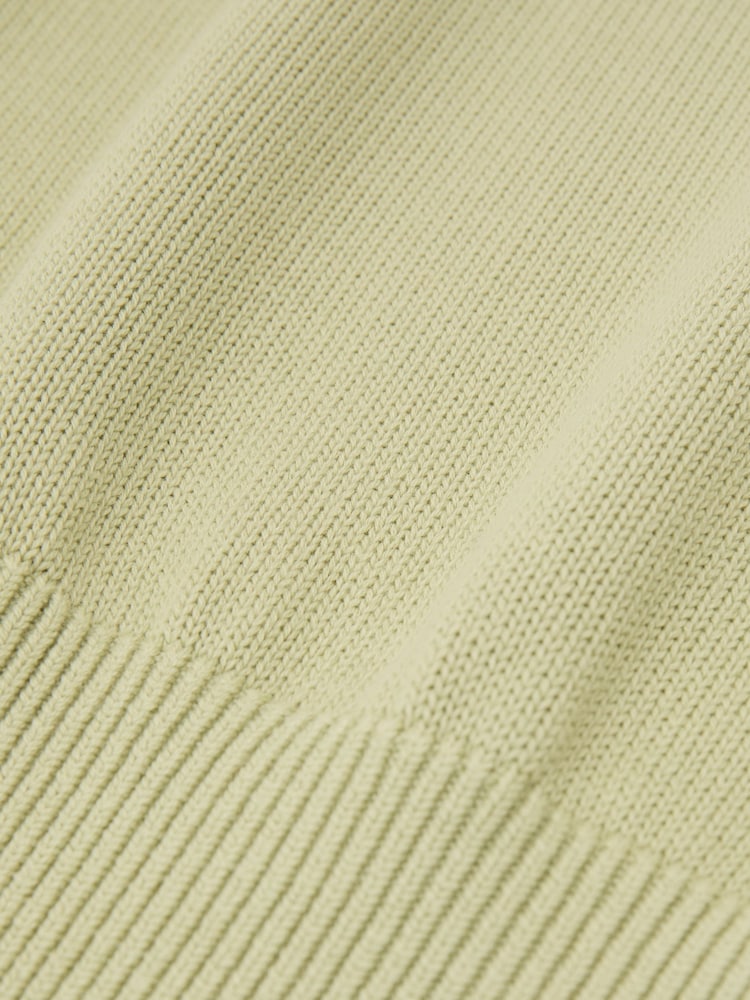 Reiss Sage Green Anita Cotton And Wool Crew-Neck Top - Image 6 of 6 Reiss Sage Green Anita Cotton And Wool Crew-Neck Top - Image 6 of 6