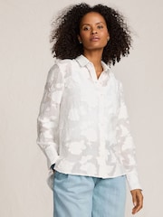 Lands' End White Button through Long Sleeve Blouse - Image 1 of 4