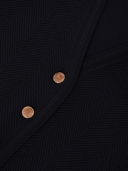 Reiss Navy Ria Textured-Knit Button-Through Waistcoat - Image 6 of 6