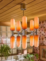 Poodle & Blonde Chrome Ombre Glass Chandelier Ceiling Light - Image 1 of 4