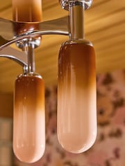 Poodle & Blonde Chrome Ombre Glass Chandelier Ceiling Light - Image 4 of 4
