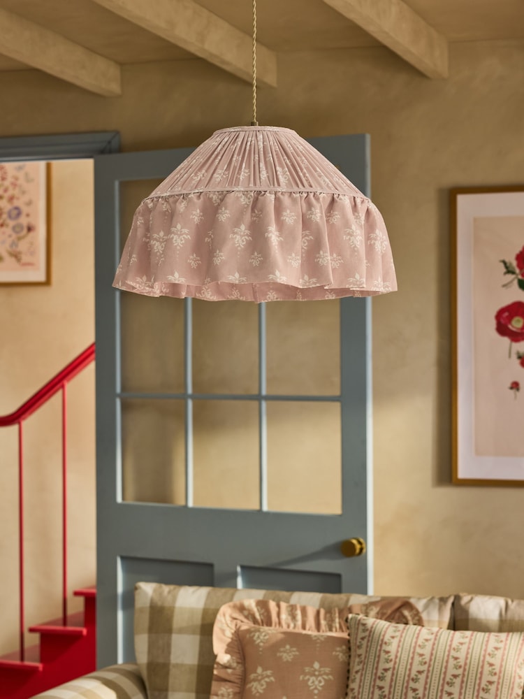 Cath Kidston Pink/Cream Floral Print EasyFit Light Shade - Image 2 of 6 Cath Kidston Pink/Cream Floral Print EasyFit Light Shade - Image 2 of 6