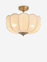 Laura Ashley Cream Pickwell Flush Fitting Ceiling Light - Image 5 of 6