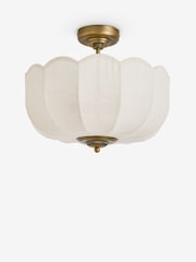 Laura Ashley Cream Pickwell Flush Fitting Ceiling Light - Image 6 of 6