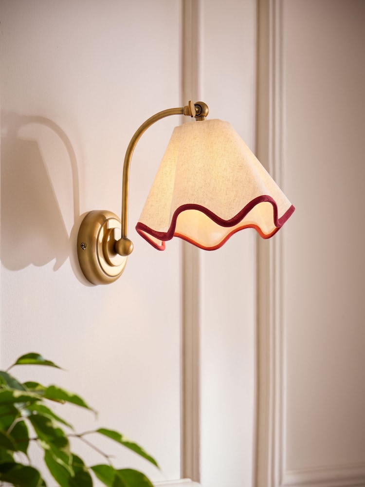 Laura Ashley Brass Moseden Wall Light - Image 1 of 6