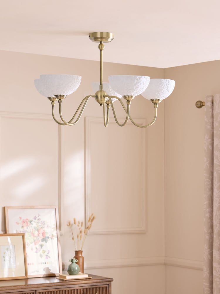 Laura Ashley Brass Josephine Ceiling Light - Image 2 of 6