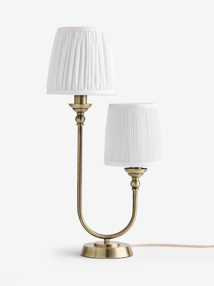 Laura Ashley Brass Newenden Mains Operated Table Lamp - Image 6 of 6