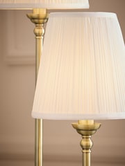 Laura Ashley Brass Newenden Double Floor Lamp - Image 3 of 6
