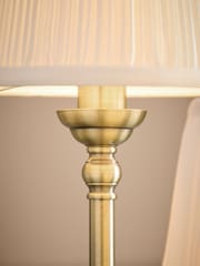 Laura Ashley Brass Newenden Double Floor Lamp - Image 4 of 6