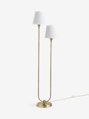 Laura Ashley Brass Newenden Double Floor Lamp - Image 6 of 6