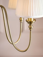 Laura Ashley Brass Newenden Double Chandelier Ceiling Light - Image 3 of 6