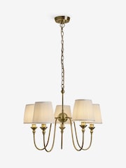 Laura Ashley Brass Newenden Double Chandelier Ceiling Light - Image 5 of 6