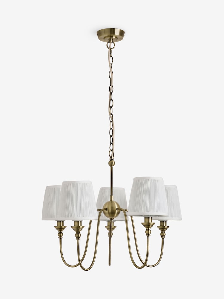 Laura Ashley Brass Newenden Double Chandelier Ceiling Light - Image 6 of 6