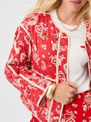 Accessorize Red Paisley Heart Quilted Jacket - Image 4 of 5