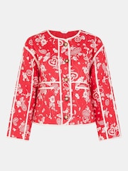 Accessorize Red Paisley Heart Quilted Jacket - Image 5 of 5