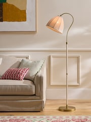 Nina Campbell Brass Curved Dome Floor Light - Image 1 of 6