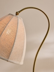 Nina Campbell Brass Curved Dome Floor Light - Image 4 of 6