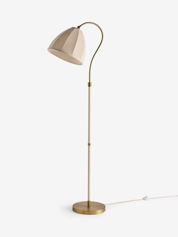 Nina Campbell Brass Curved Dome Floor Light - Image 6 of 6