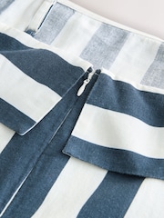 Stripeពណ៌ខៀវ/ស - Strappy Foldover Mini Summer Dress - រូបភាព 2 នៃ 3