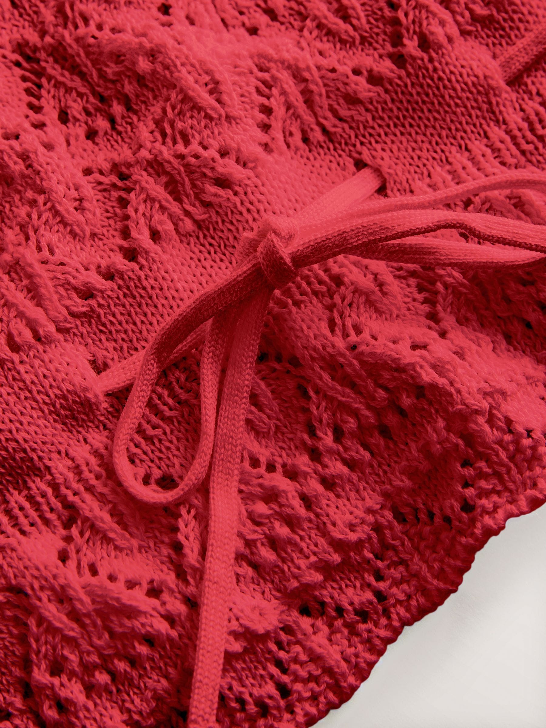 Buy Red Pointelle Knit Tie Waist 100% Cotton Top from Next USA
