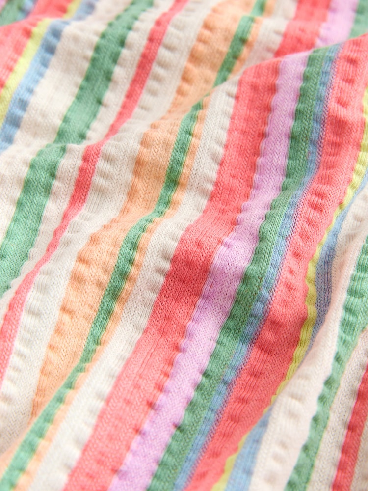 Pink Stripe Sleeveless Jersey Mini Summer Dress - Image 3 of 3