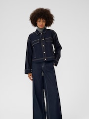 CULTURE Blue CUbobbie Wide Leg Jeans - Image 4 of 7
