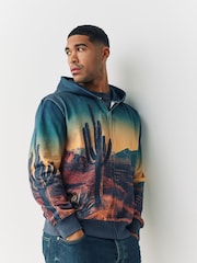 Multi Graphic Print Hoodie - Image 3 of 5