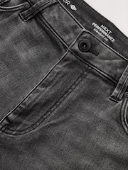 Dark Grey Straight Fit Motion Flex Denim Shorts - Image 7 of 10