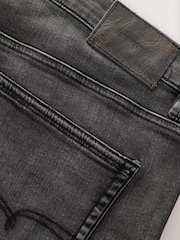 Dark Grey Straight Fit Motion Flex Denim Shorts - Image 9 of 10