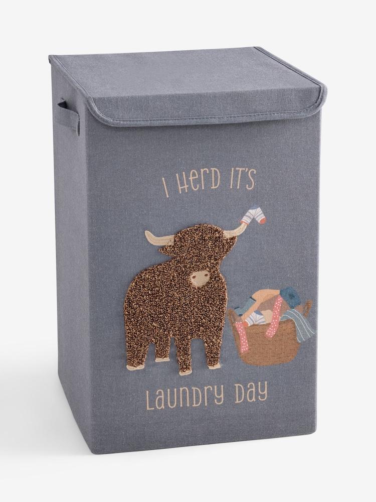 Grey Hamish Laundry Hamper - Image 3 of 3 Grey Hamish Laundry Hamper - Image 3 of 3