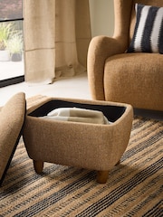 Chunky Marl Ochre Yellow Malmo Storage Footstool - Image 2 of 7