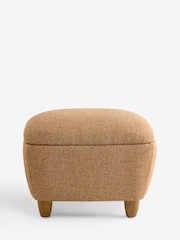 Chunky Marl Ochre Yellow Malmo Storage Footstool - Image 6 of 7