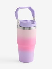 Pink Pastel Ombre 600ml Water Bottle With Handle - Image 1 of 1