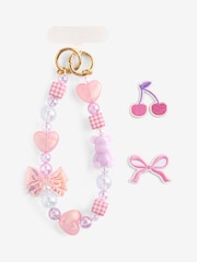 Pink Multiuse Accessory Pack with Phone Strap and Stickers - Image 1 of 5
