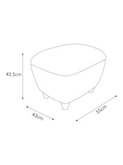 Dry Handle Boucle Chocolate Brown Arches Storage Footstool - Image 3 of 7